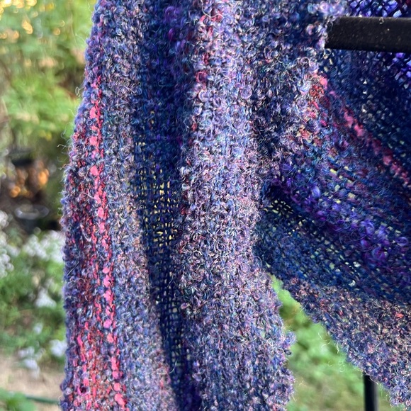 NWT Handmade Wool/Mohair Fringed Scarf Made In Camphill Community Dingle Ireland - Picture 12 of 16